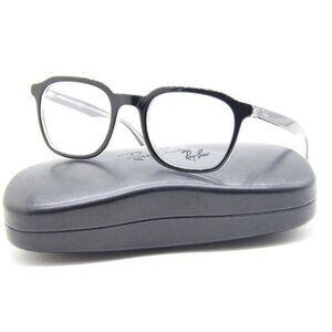 New RAY-BAN RB 5390 2034 Black Transparent Eyeglasses Case 50-21 Authentic